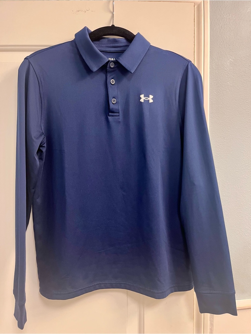 Under Armour Blue Long-Sleeve Polo Shirt